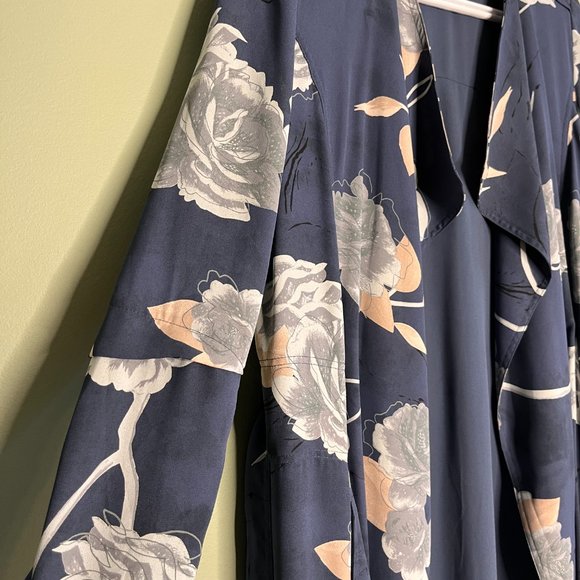 BABATON ARITZIA Quincy Jacket sz XS Floral Trench Fall Pockets Layers Tailored - Picture 8 of 15